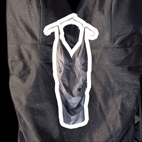 Macy's lavender with silver sparkles mini dress available in small and large - Picture 2 of 9